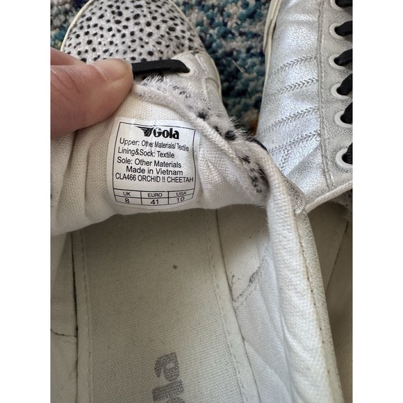 Gola Orchid II Cheetah and‎ Silver Sneakers Women's Size 10 CLA466 - Picture 9 of 9